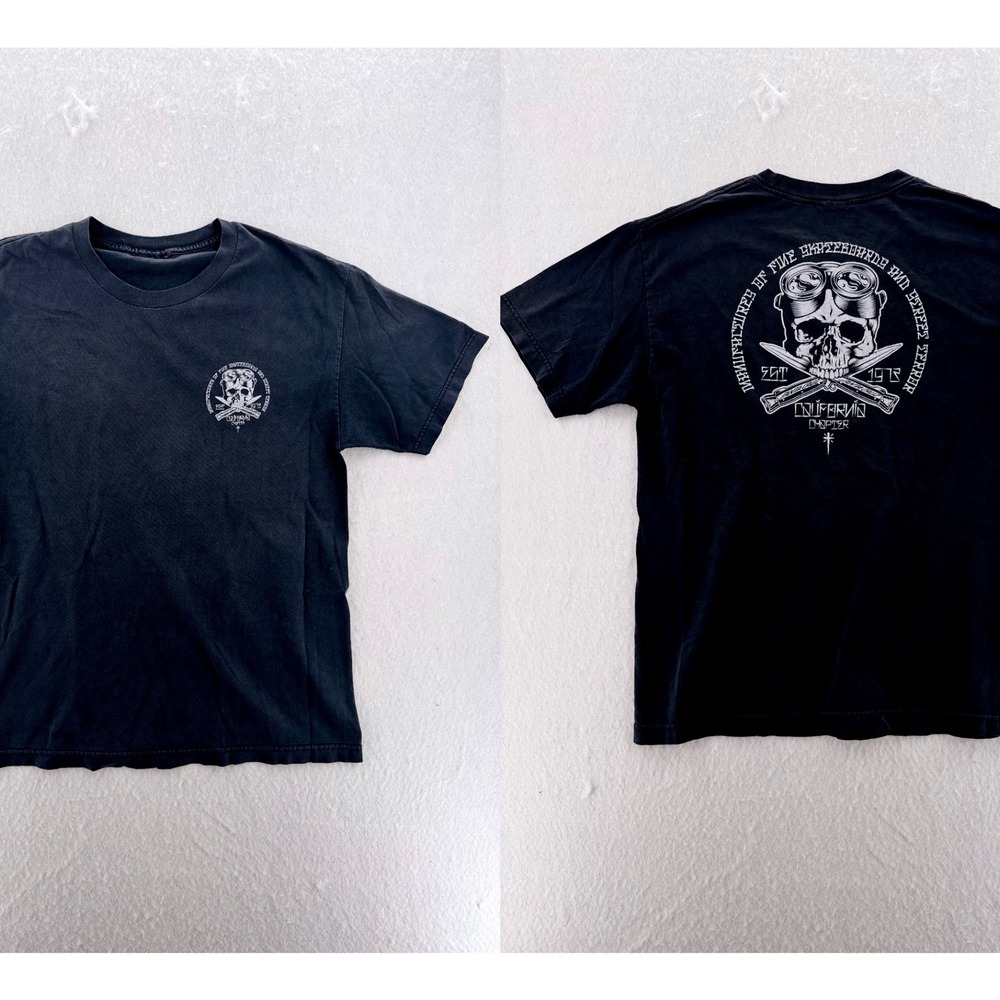 Santa Cruz - T-Shirt Skull Goggles California Chapter - Black - L - Mens